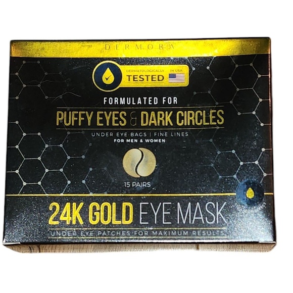 Other - DERMORA 24K‎ Gold Eye Mask - Puffy Eyes, Dark Circles - 15 Pairs